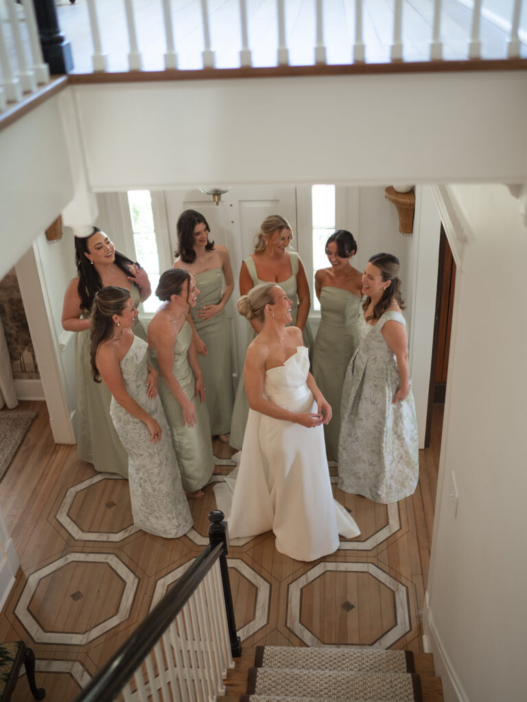 Bridesmaids in the main home at OrangeGrove in Beaufort, SC